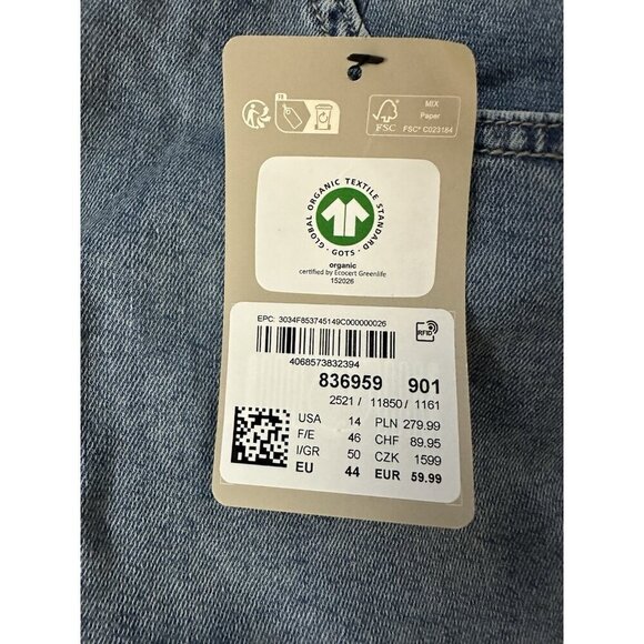 Pure By Ulla Popken Shorts Women’s Size 14 Blue Burmuda New - Picture 5 of 14